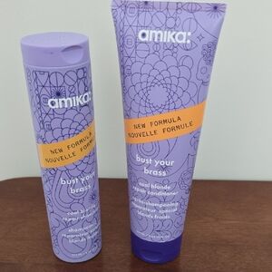 Amika Bust Your Brass Purple Hair Care Duo